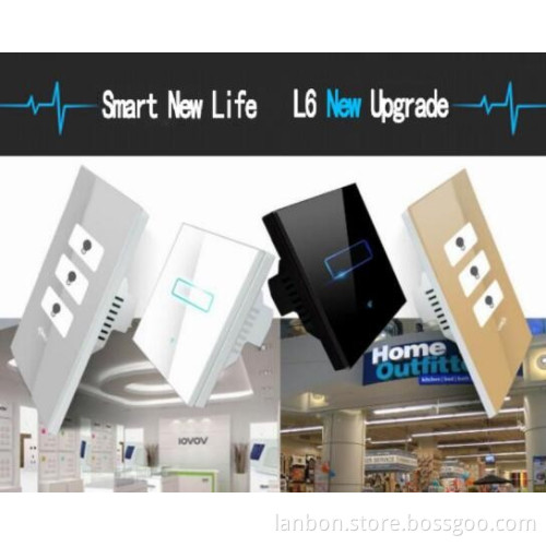 Promotion!! Smart wifi light switch No Gateway, fashion glass panel design led wall switch